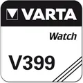 Produktbild: 1x VARTA V399 Uhren-Batterie Knopfzelle SR57 SR927 AG7 Uhrenbatterie/Silberoxid