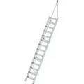 Produktbild: Günzburger Steigtechnik - Treppe 60° Stufenbreite 600 Mm 14 Stufen Aluminium Geriffelt - 600214