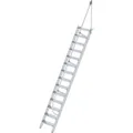 Produktbild: Alu-Treppe 60 Grad 14 Stufen B 600 mm lichte Höhe 3400 mm Ausladung 2161 mm,