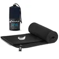 Produktbild: Fit-Flip Reisehandtuch Mikrofaserhandtuch, 40 x 80 cm, Mikrofaser, schwarz