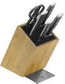 Produktbild: WMF Grand Class Vorteils Messerblock mit Messerset 6teilig, Made in Germany, 4 Messer geschmiedet, Küchenschere, Bambus-Block, Performance Cut