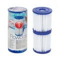 Produktbild: Bestway Filterkartusche Typ I 58093– 2 Stück Ersatzfilter für Poolpumpe 1249 l/h