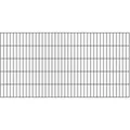 Produktbild: Metallzaun Grund-Set Doppelstabmatte Anthrazit z. Einbetonieren 160 cm x 10 m
