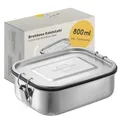 Produktbild: SILBERTHAL Brotdose Edelstahl 800ml für Kinder mit Fächern & Dichtung – Lunchbox Kinder & Erwachsene – Auslaufsicher & Leicht - Ideal für Unterwegs & Camping