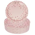 Produktbild: Rosa Pappteller Rosa Partyteller 7'' Rose Gold Polka Dot Party Pappteller Ein...