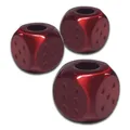 Produktbild: Gluttöter | Dice Design | Offen | Material: Metall | Würfel Glutkiller Glutlöscher für Aschenbecher (Rot Metallic (3er Set))