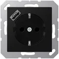 Produktbild: Jung A1520-18ASWM SCHUKO Steckdose mit USB-Ladegerät, Serie A/AS, graphitschwarz matt