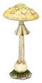 Produktbild: Figuren Shop GmbH Gartenfigur Gelber Fliegenpilz – Wetterfeste Pilzfigur Garten Deko Statue, 24 cm Höhe