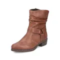 Produktbild: Rieker Damen Klassische Stiefeletten Y0850, Frauen Stiefeletten,reißverschluss,gerafft,Boots,Stiefel,Bootee,Booties,braun (24),38 EU / 5 UK