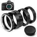 Produktbild: Fotover Makro Verlängerungsrohr Macro Extension Tube Metall Mount Ring for All Canon EOS EF Mount DSLR Cameras 6D Mark II 5D Mark IV EOS 200D 60D 80D 70D 5Ds R 5D Mit Körper Hinterer Objektivdeckel