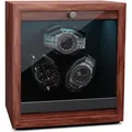 Produktbild: Klarstein - Uhrenbeweger Für Automatikuhren, Automatik-uhrenbeweger Für 3 Uhren, Automatikuhr Uhrenbeweger Mit Acryl-tür, Automatischer Uhrenbeweger, Blaue Leds, Watch Winder Mit 4 Tpd Einstel