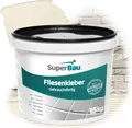 Produktbild: SuperBau Fliesenkleber WEIß 15kg, Flexkleber FLIESEN, Dispersionskleber FERTIG, Flexmörtel HOCHFLEXIBEL, für Bad, Boden, Wand & Küche Gebrauchsfertig