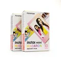 Produktbild: 2x Fuji Instax Mini Macaron Film 10 Blatt Sofortbildfilm farbiger Rand MHD 2025