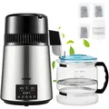 Produktbild: Vevor 4l Wasserdestillierer Wasser Destilliergerät 750 W 1 L/std. Wasserdestilliergerät Destillationsapparatur Wasserdestilliermaschine Edelstahl Wasser Distiller Mit Zeiteinstellung Temperaturregelun