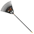 Produktbild: Fiskars Laubbesen, 27 Zinken, Breite: 65 cm, Kunststoff-Zinken/Aluminium-Stiel, Schwarz/Orange, XL, Solid, 1015645