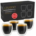 Produktbild: PREMIUM doppelwandige Espressogläser 100ml - 4er Set - Gastronomie Qualität -...