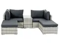 Produktbild: LIVARNO HOME Loungegruppe Geflecht, 5-teilig, hellgrau - B-Ware sehr gut