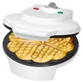 Produktbild: Clatronic® Waffeleisen Herzform | Antihaftbeschichtung | mit großen Backflächen | ⌀ 18 cm | stufenlos regelbarer Bräunungsgrad | Herzwaffeleisen | Waffle Maker | Waffelmaker | WA 3491 weiß