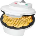 Produktbild: Clatronic Waffeleisen WA3491 Waffelautomat, 1200 W, für Herzwaffel mit Ø 18 cm, weiß