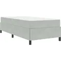 Produktbild: vidaXL Bettrahmen mit Matratze Hellgrau 90 x 190 cm Stoff 3399030