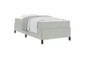 Produktbild: vidaXL Bett Bettrahmen mit Matratze Hellgrau 90 x 190 cm Stoff (1-tlg)