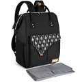 Produktbild: Lekebaby Baby Wickelrucksack Wickeltasche mit Wickelunterlage Multifunktional Große Kapazität Babytasche Reisetasche für Unterwegs, Schwarz