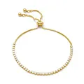 Produktbild: Heideman Armband Ardeo Damen - Aus hochwertigem Edelstahl gold farbend poliert mit Stein weiss glänzend individuell verstellbar mit Verlängerungskettchen Armkette Damen funkelnd goldfarbend