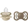 Produktbild: BIBS Supreme Silicone Size 2: 6+ months Schnuller Vanilla / Dark Oak 2 St.