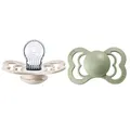 Produktbild: BIBS Supreme Schnuller 2er-Pack, BPA-frei, Symmetrischer Nippel. Silikon, Hergestellt in Dänemark. 6-18 Monate (2er Pack), Ivory/Sage