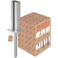 Produktbild: TRIBECCO Bodenhülse 390 mm feuerverzinkt mit Betonanker für 60x40 mm Metall-Zaunpfosten - Silber