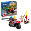 Produktbild: LEGO City Feuerwehrmotorrad, Feuerwehr-Spielzeug für Kinder ab 4 Jahren mit Motorrad und 2 Minifiguren inkl. Feuerwehrmann, fantasievolles Spielerlebnis, Geschenk für Jungen und Mädchen 60410