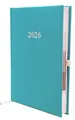 Produktbild: 2026 ADINA Buchkalender Chefplaner A5 türkis 1 Tag 1 Seite