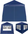 Produktbild: CASARIA® Pavillon Pop-Up 3x3m inkl. 4x Seitenteile Farbauswahl UV-Schutz 50+ inkl. Tasche wasserdicht faltbar Faltpavillon Zelt Festival Capri Blau