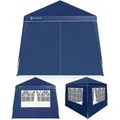 Produktbild: CASARIA® Set 3x3m Pavillon und 4x Seitenteil blau