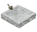 Produktbild: Dehner Vogeltränke eckig, mit Bronze-Vogel, 30 x 30 x 7 cm, Granit, grau