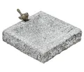 Produktbild: Vogeltränke eckig mit Bronze-Vogel 30 x 30 x 7 cm aus Granit Farbe grau, Dehner