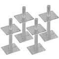 Produktbild: 4x Pfostenträger 100x250mm Stützenfuß Bodenfuß Betonfuss Höhenverstellbar