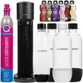 Produktbild: NEU Sodastream GAIA Wassersprudler Schwarz Quick Connect 4 Flaschen Bolero Set