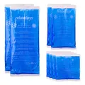 Produktbild: Relaxdays Kühlpads Gel im 8er Set, Erste Hilfe, wiederverwendbar, 3 Größen, Kalt-Warm Mehrfachkompressen Sport, blau