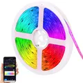 Produktbild: Luminea Home Control RGBIC Controller: WLAN-RGBIC-LED-Lichtstreifen, Soundsteuerung, App, Sprachsteuerung, 5m (LED Strip, Streifen, Tape)