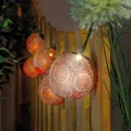 Produktbild: LED Solar Kugel Lichterkette Balkon Sonnenschirm Garten Leuchte Lampe Terrasse