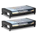 Produktbild: VEVOR Unterbettkommode Unterbettaufbewahrungstasche aus Oxford-Gewebe 2 Stk. rollbar (770 x 470 x 173 mm) Unterbettbehälter mit transparentem Deckel, mobile Aufbewahrungsbox für Kleidung Schuhe