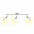 Produktbild: BRILLIANT Lampe Sofia Spotrohr 3flg eisen/chrom/weiß | 3x D45, E14, 40W, geeignet für Tropfenlampen (nicht enthalten) | Köpfe schwenkbar