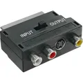 Produktbild: InLine® Adapter Scart (in/out) zu 3x Cinch Buchse / 1x S-VHS Buchse schwarz