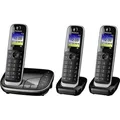 Produktbild: Panasonic KX-TGJ323GB Schnurloses Telefon analog Anrufbeantworter, Freisprechen, Headsetanschluss Schwarz