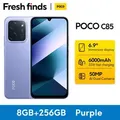 Produktbild: 【Weltpremiere】POCO C85 Global Version Smartphone 128/256 GB Helio G81-Ultra 6000 mAh Akku 6,9-Zoll-Display 50 MP Kamera 33 W NFC