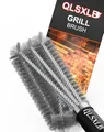 Produktbild: QLSXLB Grillbürste, Edelstahl Bürste Grill, Grillrost Bürste, Grill Reinigungsbürste Langer Griff, Drahtbürste für Gasgrill, Holzkohlegrill und Elektrogrill