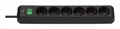 Produktbild: Brennenstuhl Steckdosenleiste 6-fach 45 schwarz mit erhöhtem Berührungsschutz