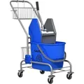 Produktbild: Putzwagen Reinigungswagen 26 Liter Wischwagen mit Wringer, Haushaltswagen mit Rollen, Haken für Mopp Blau - Homcom