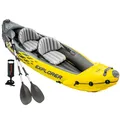 Produktbild: Intex Explorer K2 Boot Kajak Schlauchboot Paddelboote Ruderboot Kajak mit Pumpe